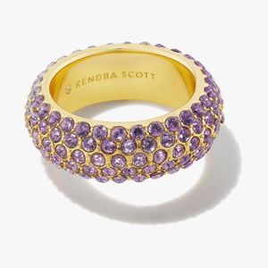 NWOT Kendra Scott  Mikki Gold and Purple CZ Ring